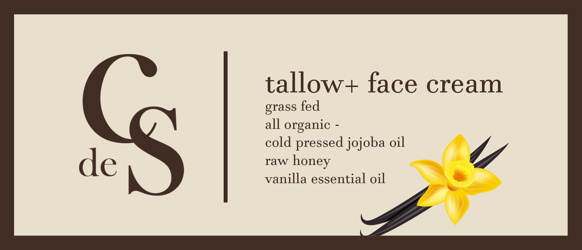 beef tallow skin cream vanilla