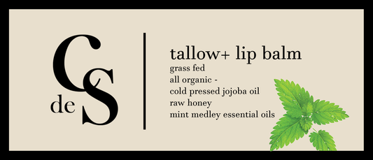 beef tallow skin cream mint lip balm